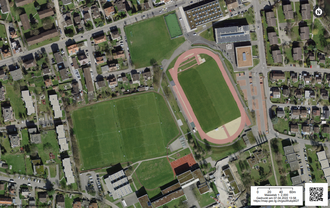 Vorgeschlagene Lage der Tribüne Sportplatz Stacherholz